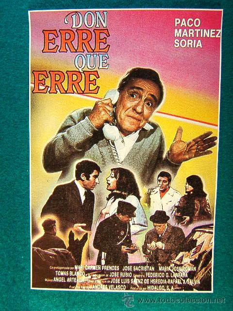 Kino: DON ERRE QUE ERRE-PACO MARTINEZ SORIA-JOSE SACRISTAN-RARISIMA ILUSTRACION-SIGUE ...