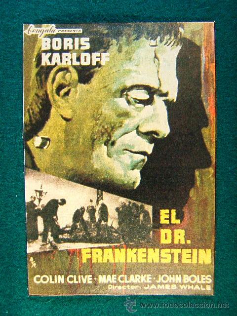 Cine: EL DR. FRANKENSTEIN - JAMES WHALS - BORIS KARLOFF - COLIN CLIVE - MAE CLARKE - DIBUJO MCP - SIGUE...