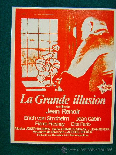 Cinema: LA GRANDE ILLUSION - LA GRAN ILUSION - JEAN RENOIR - ERICH VON STROHEIM - JEAN GABIN - SIGUE ...