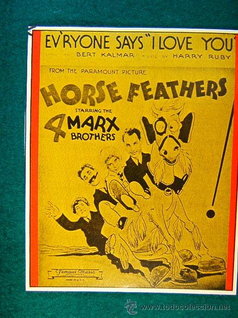 Cine: HORSE FEATHERS - 4 MARX BROTHERS - PLUMAS DE CABALLO - NORMAN Z. McLEOD - HERMANOS MARX - SIGUE ...