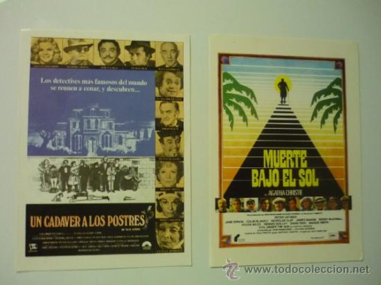 Kino: LOTE PROGRAMAS MODERNOS PELICULAS MISTERIO MUERTE BAJO EL SOL .-UN CADAVER A LOS POSTRES