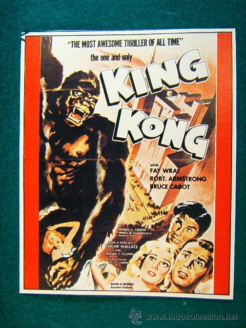 Cine: KING KONG-ILUSTRACION RARISIMA-MERIAN C COOPER-FRAY WRAY-BRUCE CABOT-ESTRENO EN 1933-SIGUE ...
