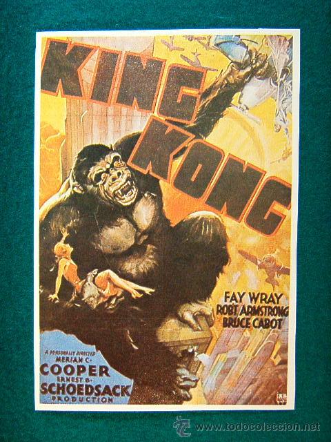 Cine: KING KONG-ILUSTRACION RARISIMA-MERIAN C COOPER-FAY WRAY-ROBT ARMSTRONG-ESTRENADA EN 1933-SIGUE...