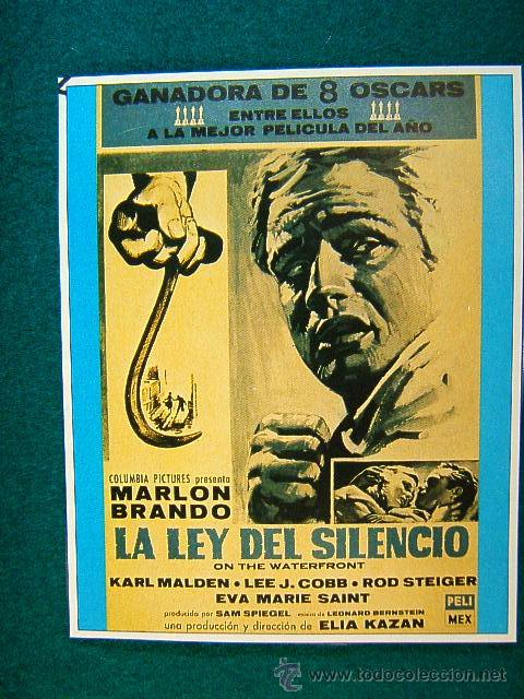 Cine: LA LEY DEL SILENCIO - ELIA KAZAN - MARLON BRANDO -KARLD MALDEN -LEE J. COBB -ROD STEIGER - SIGUE ...