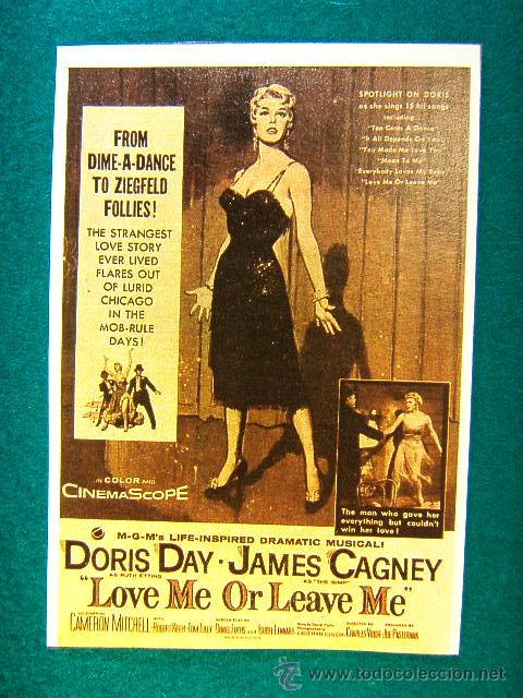 Cine: LOVE ME OR LEAVE ME - QUIEREME (AMAME) O DEJAME - CHARLES VIDOR -DORIS DAY -JAMES CAGNEY -SIGUE...