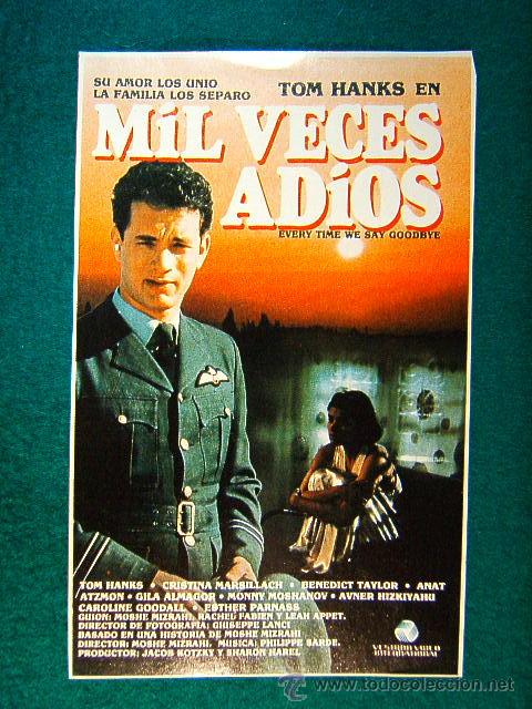 Kino: MIL VECES ADIOS - MOSHE MIZRAHI - TOM HANKS - CRISTINA MARSILLACH - BENEDICT TAYLOR - SIGUE ...