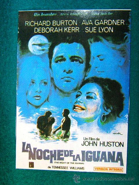 Cine: LA NOCHE DE LA IGUANA-JOHN HUSTON-RICHARD BURTON-AVA GARDNER-DEBORAH KERR-DIBUJO MATAIX- SIGUE ...