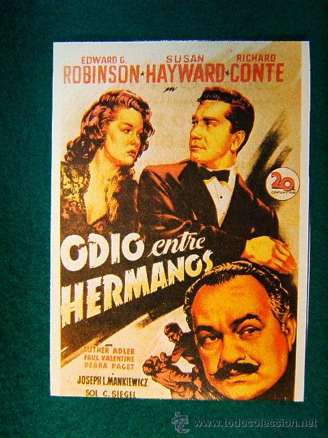 Cine: ODIO ENTRE HERMANOS - JOSEPH L. MANKIEWICZ - EDWARD G. ROBINSON - ILUSTRADO POR SOLIGO - SIGUE ...