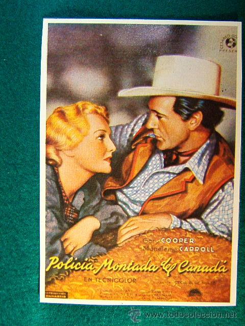 Cine: POLICIA MONTADA DEL CANADA - CECIL B. DE MILLE - GARY COOPER - MADELEINE CARROLL - SIGUE ...
