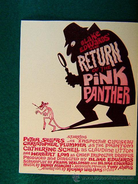 Cine: RETURN OF THE PINK PANTHER -EL REGRESO DE LA PANTERA ROSA -BLAKE EDWARDS - PETER SELLERS - SIGUE ...