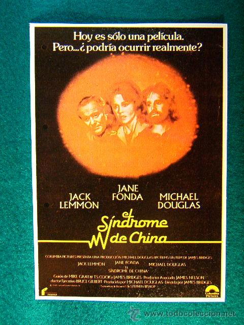 Cinema: EL SINDROME DE CHINA - JAMES BRIDGES - JACK LEMMON - JANE FONDA - MICHAEL DOUGLAS - SIGUE ...