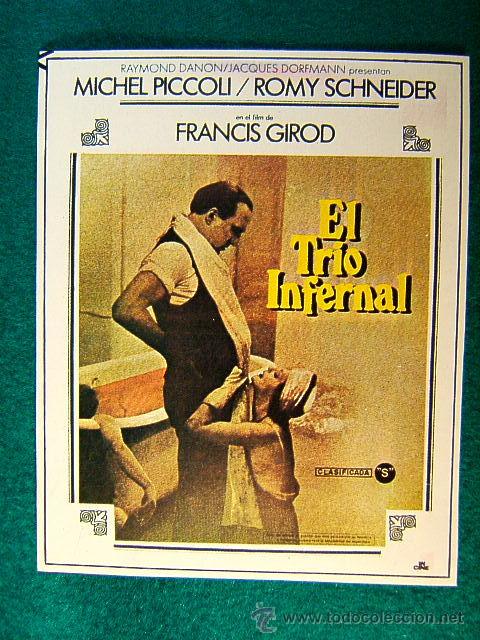 Cine: EL TRIO INFERNAL - FRANCIS GIROD - MICHEL PICCOLI - ROMY SCHNEIDER - CLASIFICADA 'S' - SIGUE ...