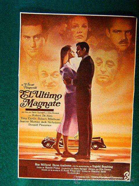 Cine: EL ULTIMO MAGNATE - ELIA KAZAN - ROBERT DE NIRO - TONY CURTIS - ROBERT MITCHUM - SIGUE ...