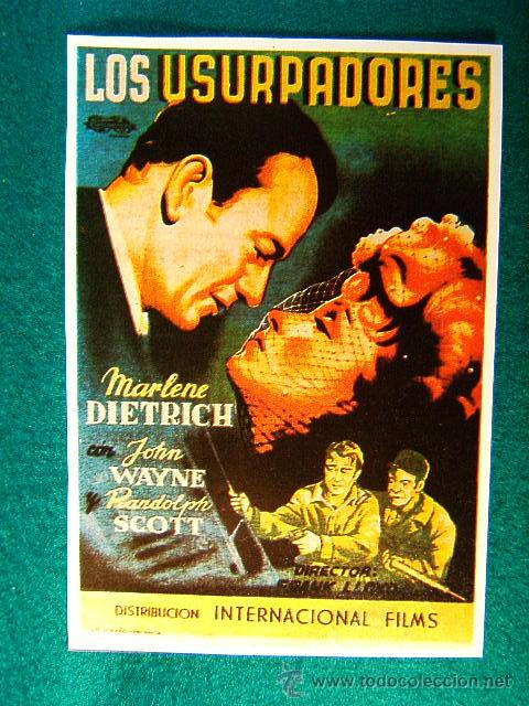 Cine: LOS USURPADORES - RAY ENRIGHT - FRANK LLOYD - MARLENE DIETRICH - JOHN WAYNE - SIGUE ...