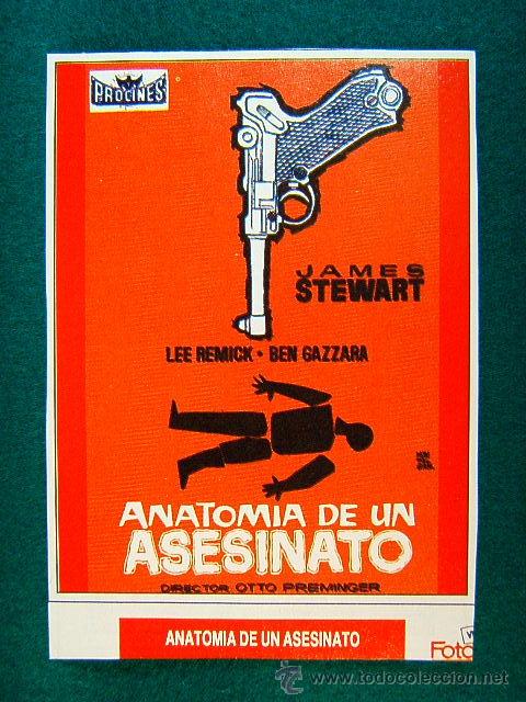 Cine: ANATOMIA DE UN ASESINATO-JAMES STEWART-BEN GAZZARA-OTTO PREMINGER-ILUSTRA MONTALBAN-MAS...