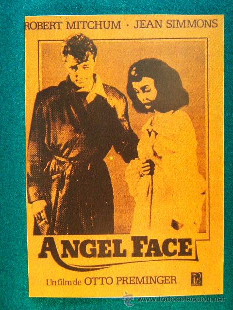 Cine: ANGEL FACE-JEAN SIMMONS-ROBERT MITCHUM-HERBERT MARSHALL-OTTO PREMINGER-CARA DE ANGEL-MAS...