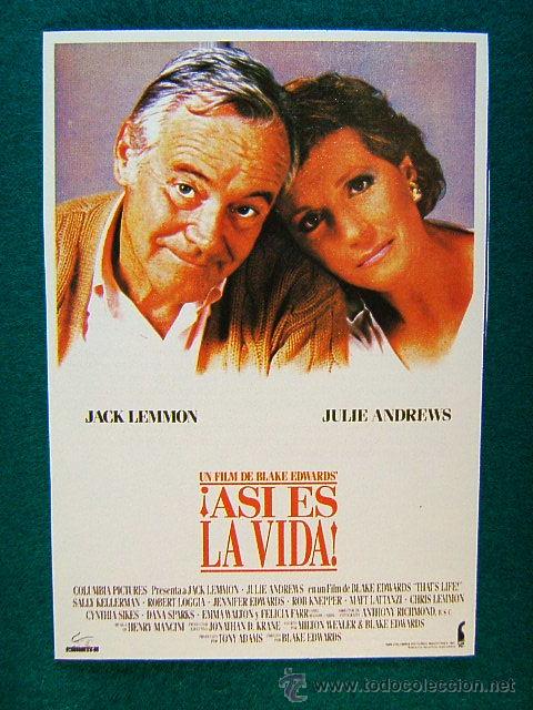 Cinema: ASI ES LA VIDA ! - BLAKE EDWARDS - JACK LEMMON - JULIE ANDREWS - SALLY KELLERMAN-THAT'S LIFE-MAS...