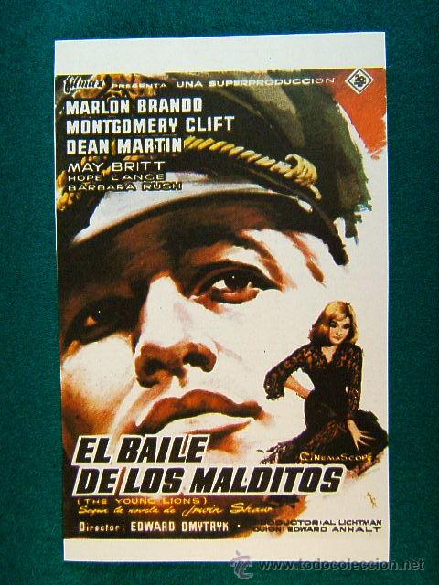 Cine: EL BAILE DE LOS MALDITOS-EDWARD DMYTRYK-MARLON BRANDO-MONTGOMERY CLIF-MCP-THE YOUNG LIONS-MAS...