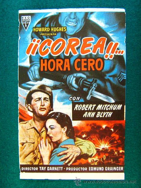 Cine: COREA !!...HORA CERO-TAY GARNETT-ROBERT MITCHUM-ANN BLYTH-WILLIAM TALMAN-ONE MINUTE TO ZERO-MAS...