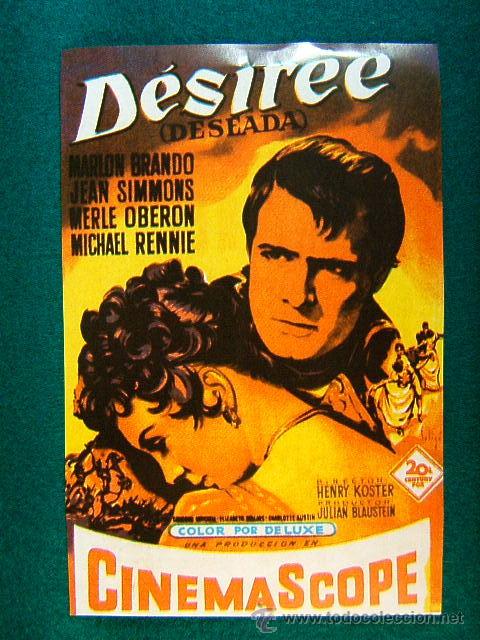 Cine: DESIREE - DESEADA - HENRY KOSTER - MARLON BRANDO - JEAN SIMMONS - ILUSTRACION SOLIGO - MAS ...