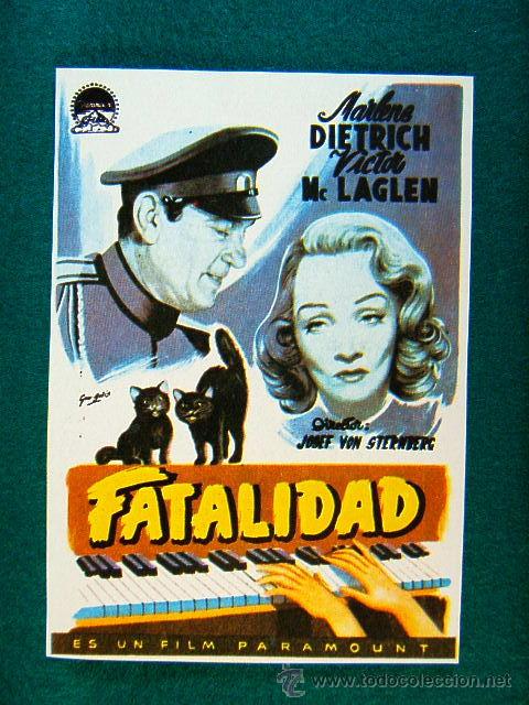 Cine: FATALIDAD-JOSEF VON STERNBERG-MARLENE DIETRICH-VICTOR MACLAGEN-ESTRENADA EN 1931-DISHONORED-MAS...