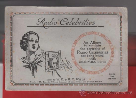 Cin&eacute;ma: album de CROMOS celebridades de la radio pictures(wills cigarettes) completo