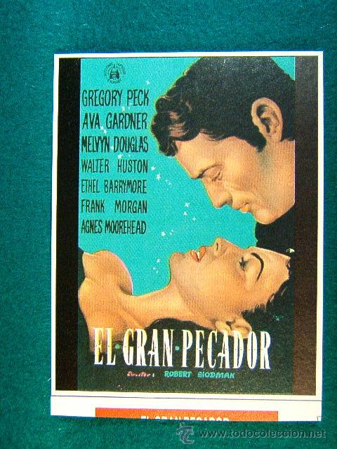 Cine: EL GRAN PECADOR - ROBERT SIODMAK - GREGORY PECK - AVA GARDNER - MELVYN DOUGLAS - MAS ...