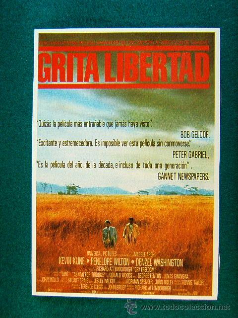 grita libertad- richard attemborough - kevin kl - Acquista Riproduzioni di  poster e foglietti di film su todocoleccion