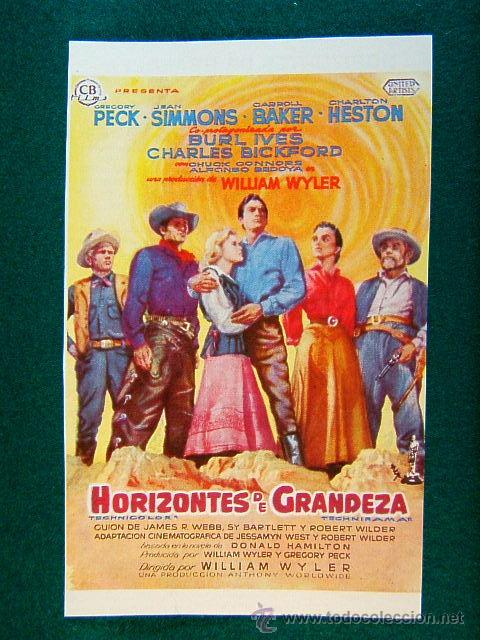 Cine: HORIZONTES DE GRANDEZA-WILLIAM WYLER-GREGORY PECK-JEAN SIMMONS-THE BIG COUNTRY-MAS...