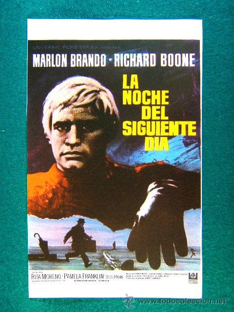 Cine: LA NOCHE DEL SIGUIENTE DIA - HUBERT CORNFIELD -MARLON BRANDO -RICHARD BOONE-ILUSTRADOR MCP - MAS ...