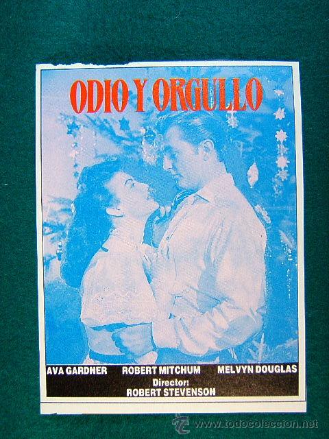 Cine: ODIO Y ORGULLO - AVA GARDNER - ROBERT MITCHUM - MELVYN DOUGLAS - ROBERT STEVENSON - MAS ...