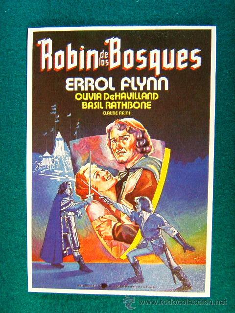 Cine: ROBIN DE LOS BOSQUES-MICHAEL CURTIZ-ERROL FLYNN-OLIVIA DE HAVILLAND-THE AVENTURES OF ROBIN HOOD-MAS.
