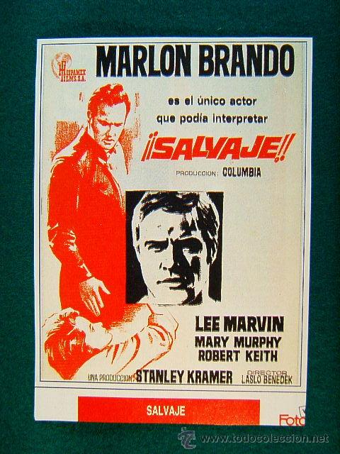 Cine: SALVAJE - LASIO BENEDEK - MARLON BRANDO - MARY MURPHY - ROBERT KEITH - LEE MARVIN - MAS ...