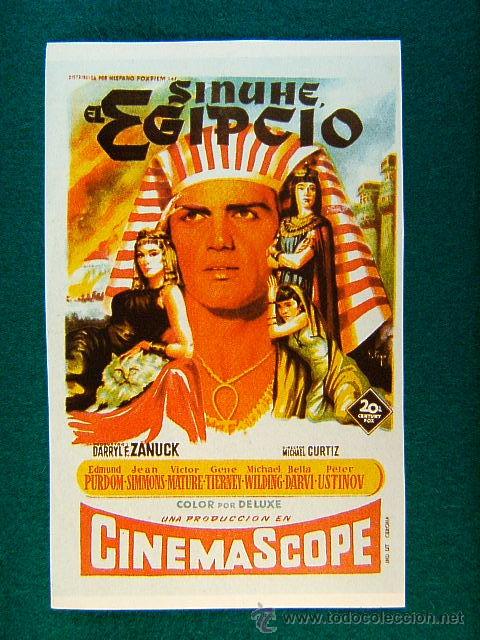 Cine: SINUHE EL EGIPCIO - MICHAEL CURTIZ - EDMUND PURDOM - VICTOR MATURE - ILUSTRA SOLIGO-THE EGYPTIAN-MAS