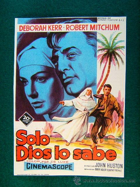 Cine: SOLO DIOS LO SABE - JOHN HUSTON - DEBORAH KERR - ROBERT MITCHUM - ILUSTRADOR SOLIGO - MAS ...