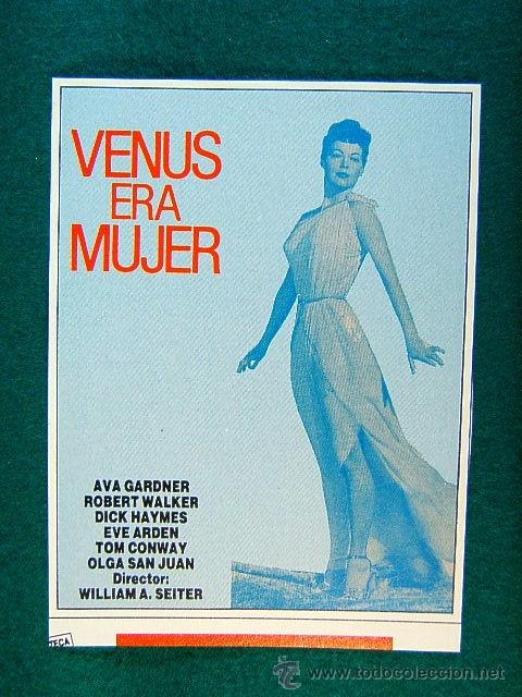 Cine: VENUS ERA MUJER-WILLIAM A. SEITER-AVA GARDNER-ROBERT WALKER-DICK HAYMES-RARISIMA ILUSTRACION-MAS ...