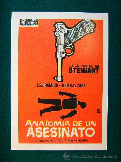Cine: ANATOMIA DE UN ASESINATO-OTTO PREMINGER-JAMES STEWART-ILUSTRADOR MONTALBAN-ANTOMY OF A MURDER-ESTE..