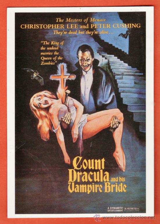Cinema: postal - reproduccion cartel - la novia del conde dracula - ed. horror sci-fi & fantasy