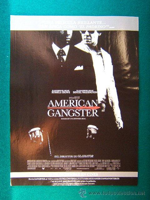 Cine: AMERICAN GANGSTER-RUSSELL CROWE-DENZEL WASHINGTON-CUBA GOODING JR.-RIDLEY SCOTT GLADIATOR-GUIA ...