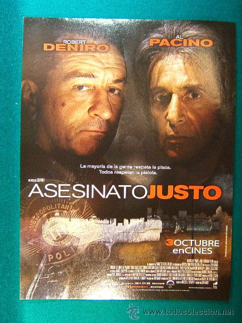 Cine: ASESINATO JUSTO-JON AVNET-ROBERT DE NIRO-AL PACINO-CARLA GUGINO-RIGHTEOUS KILL-GUIA ...