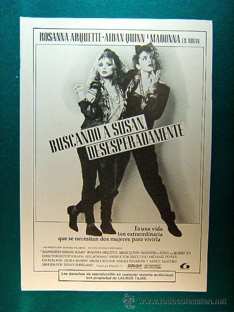 Kino: BUSCANDO A SUSAN, DESESPERADAMENTE-MADONNA-SUSAN SEIDELMAN-ROSANNA ARQUETTE-GUIA ...