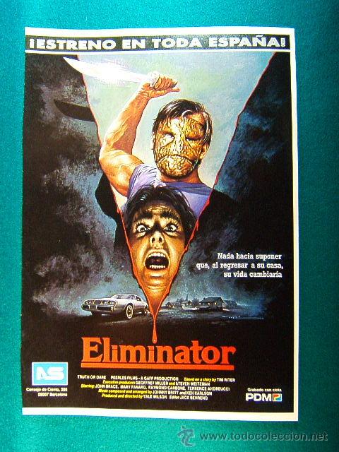 Kino: ELIMINATOR-YALE WILSON-JOHN BRACE-MARY FANARO-RAYMOND CARBONE-ILUSTRA MAC-RARISIMA-GUIA ...