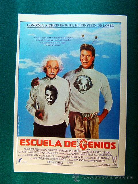 Cine: ESCUELA DE GENIOS-MARTHA COOLIDGE-VAL KILMER-GABE JARRET-REAL GENIUS-EINSTEIN DE LOS 80-GUIA ...