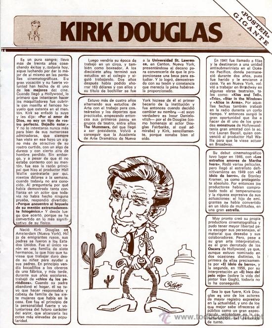Kino: BIOGRAFIA Y POSTER DE KIRK DOUGLAS