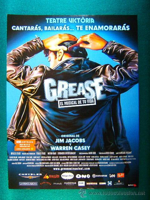 Kino: GREASE-RICARD REGUANT-CARLOS SOLANO-MARIA ADAMUZ-ORIGINAL JIM JACOBS WARREN CASEY-RARISIMA-GUIA ...