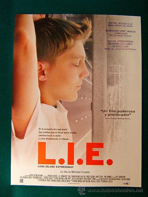 Kino: L. I. E.-LONG ISLAND EXPRESWAY-MICHAEL CUESTA-BRIAN COX-PAUL FRANKLIN DANO-BILLY KAY-3 PREMIOS-GUIA.