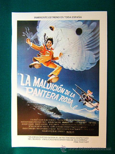 Cine: LA MALDICION DE LA PANTERA ROSA-BLAKE EDWARDS-DAVID NIVEN-ROBERT WAGNER-HERBERT LOM-RARA COLOR-GUIA.