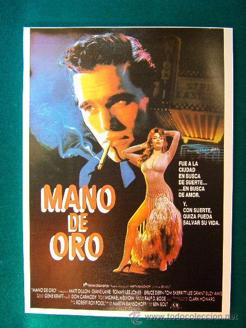 Cine: MANO DE ORO-MATT DILLON-DIANE LANE-TOMMY LEE JONES-BRUCE DERN-LEE GRANT-BEN BOLT-SUZY AMIS-GUIA...