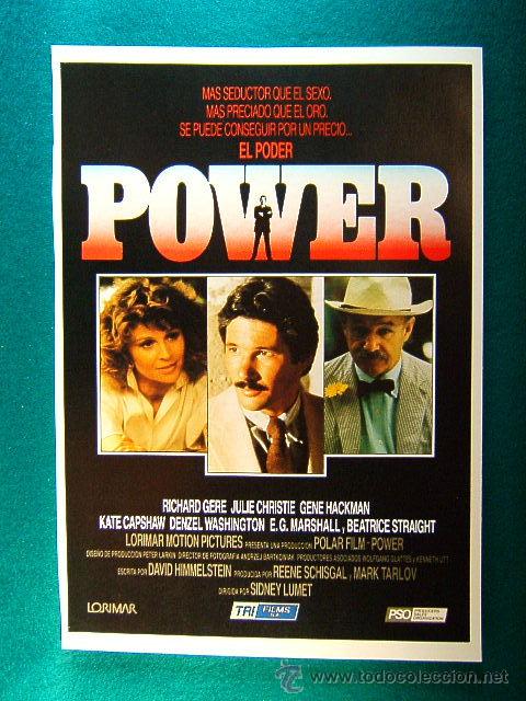 Kino: POWER-SIDNEY LUMET-RICHARD GERE-JULIE CHRISTIE-GENE HACKMAN-DENZEL WASHINGTON-KATE CAPSHAW-GUIA...