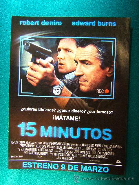 Cine: 15 QUINCE MINUTOS-ROBERT DE NIRO-EDWARD BURNS-FIFTEEN MINUTES-JOHN HERZFELD-GANAR DINERO-GUIA ...